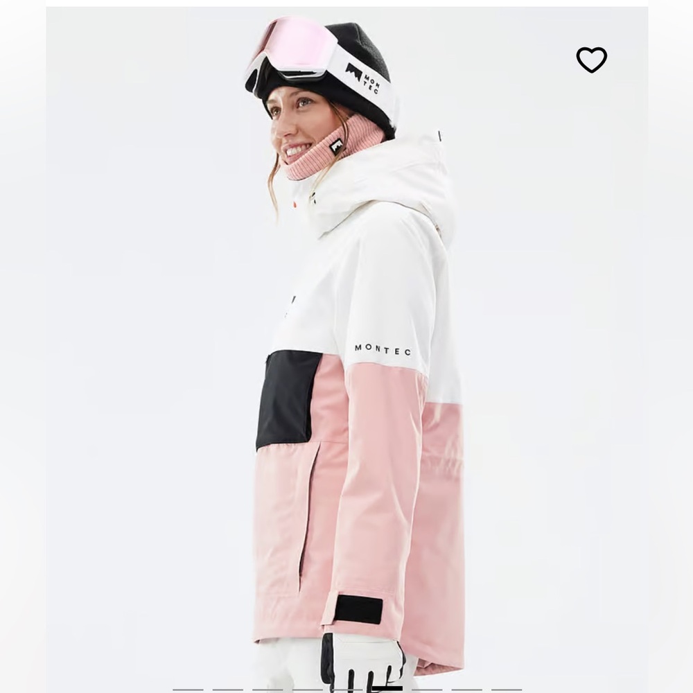 MONTEC Dune W Snowboard Jacket Women Old White/Black/Soft Pink - Picture 3 of 10